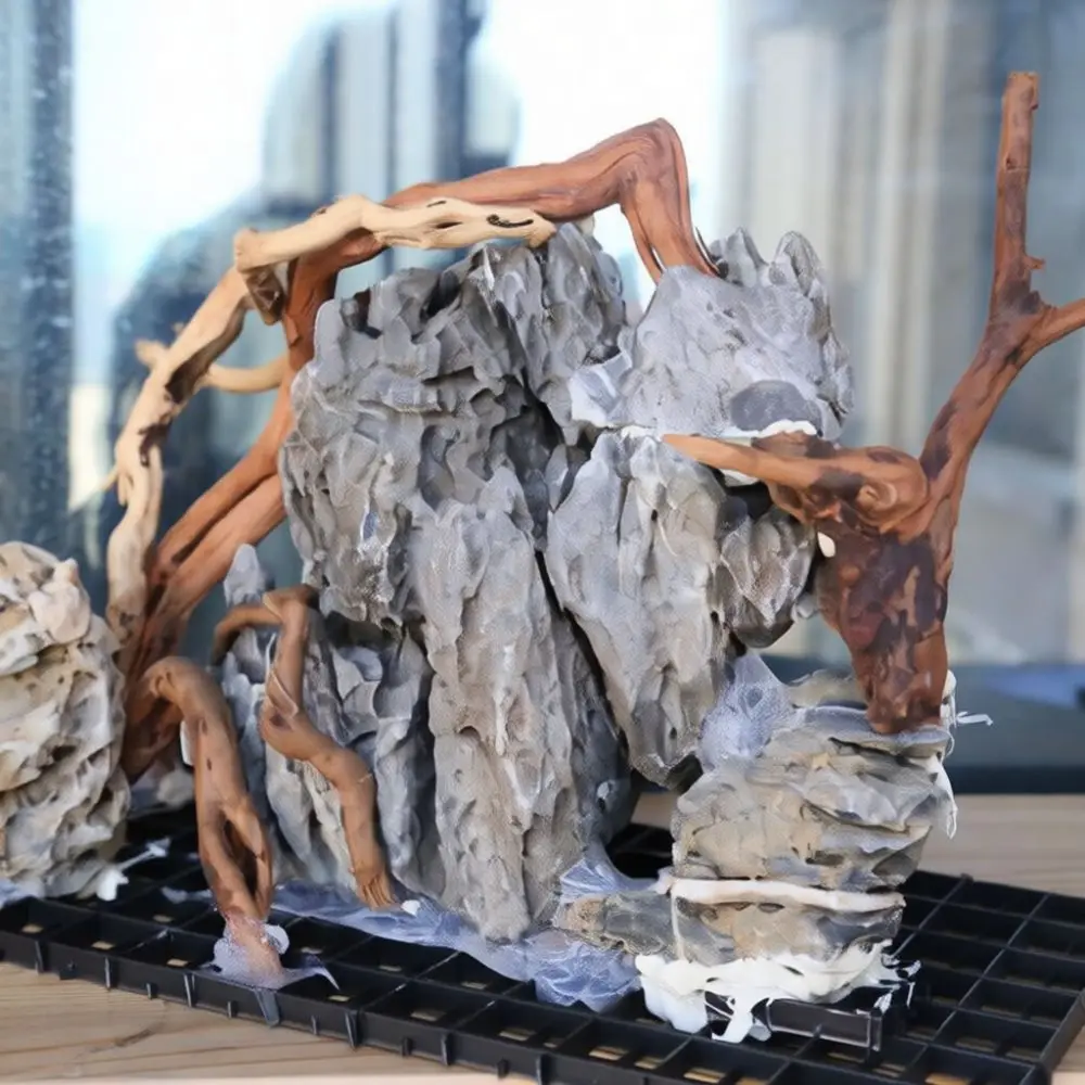 Artificial Driftwood Root Ornament For Fish Tank Decor Resin Landscape Accessory Underwater Habitat For Planted Aquarium