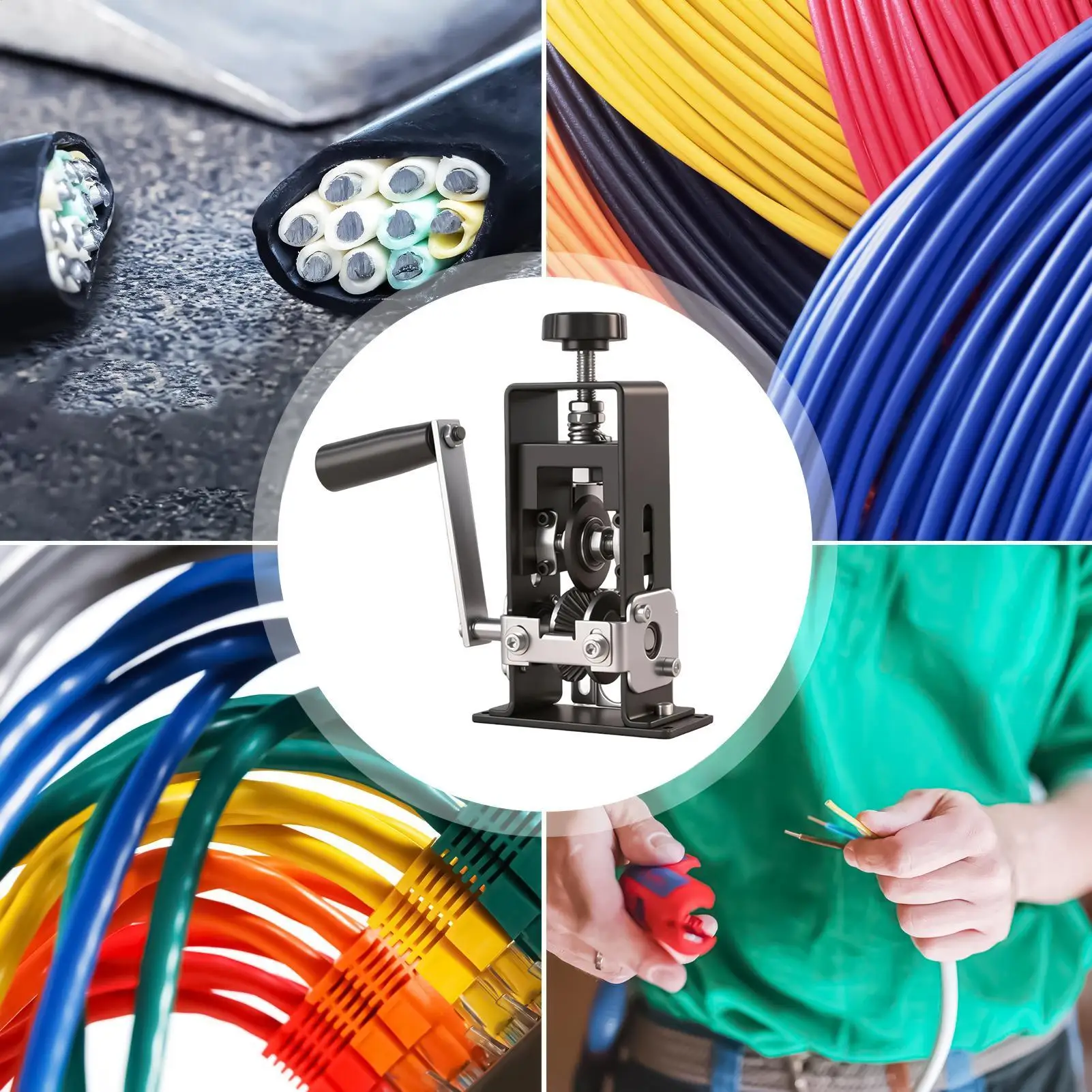 Scrap Wire Stripping Machine Copper Cable Peeler Scrapping Tool Hand Pull Wire Stripper Machine For Electrician Electrical Work