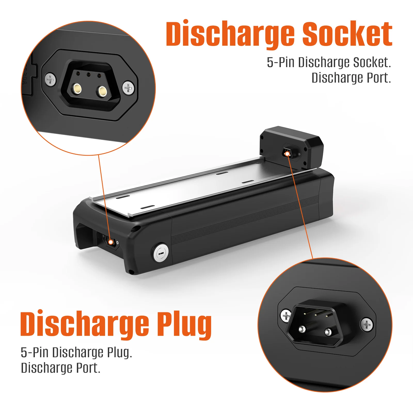 48V 27AH Rear Rack Ebike Battery 72V 20AH Electric Bycicle Batteria Pack 52V 28.8AH 21700 Waterproof  for 3000W 2000W 1000W 750W