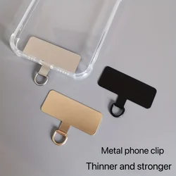 1pc Metal Universal Mobile Phone Lanyard Patch Metal Safety Ultra-thin Mobile Phone Strap Parts Skiing Running Climbing Special