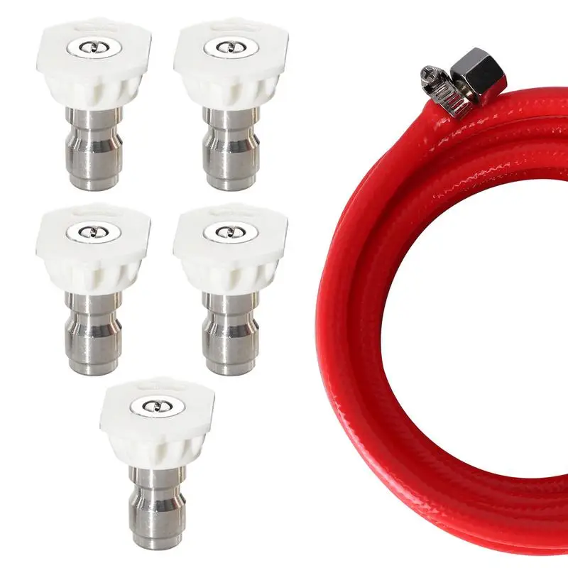 

Насадки для мойки высокого давления 5X, насадка для мойки высокого давления, простая установка, износостойкий комплект распылительных насадок для садовых дворов, подъездных дорог