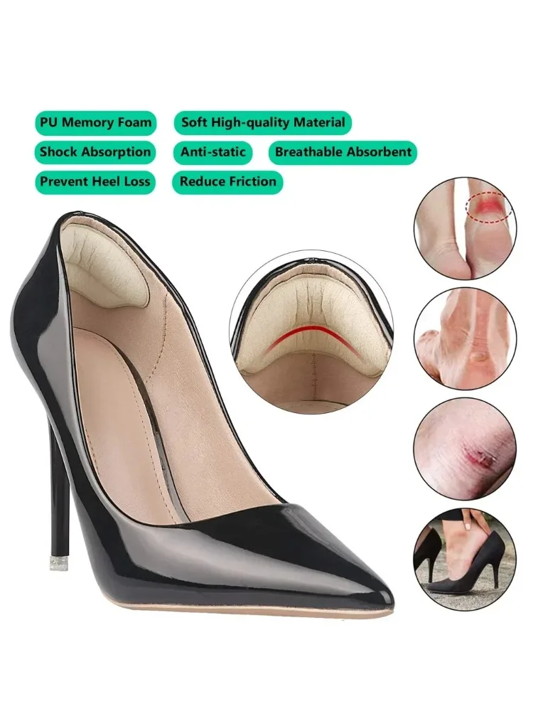 Poignées de talon, Inserts antidérapants pour chaussures femmes, semelles intérieures demi-taille, coussin de pied pour éviter les ampoules et ajuster l'ajustement des chaussures