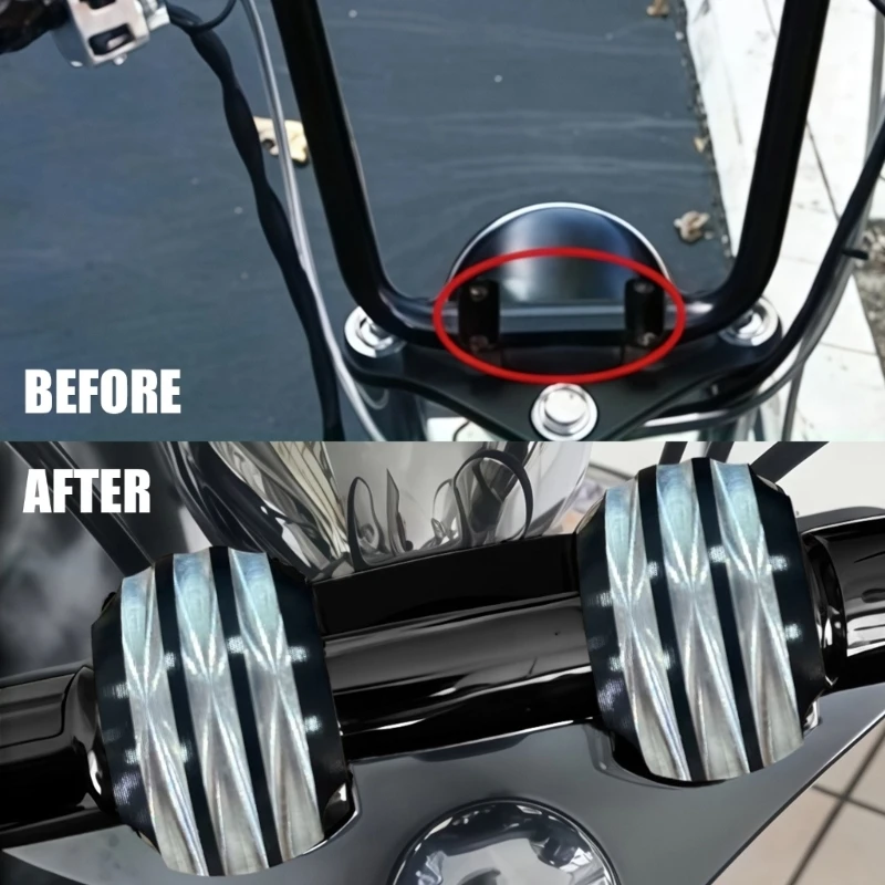Motorcycle Handlebar Lift Block Aluminum Clamp Mount Bar Height Part for Handlebar Change and Replacement Work H8WE