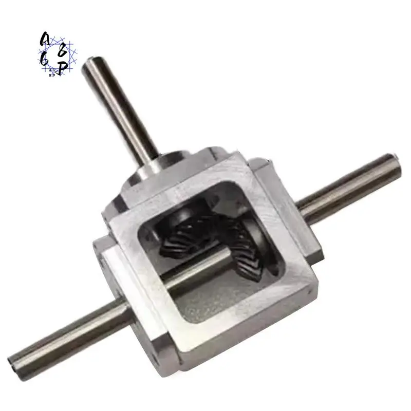 A68P-1:1 Cross Commutator Right Angle Drive Gearbox 1M 20T 8MM Spiral Bevel Gear Reducer