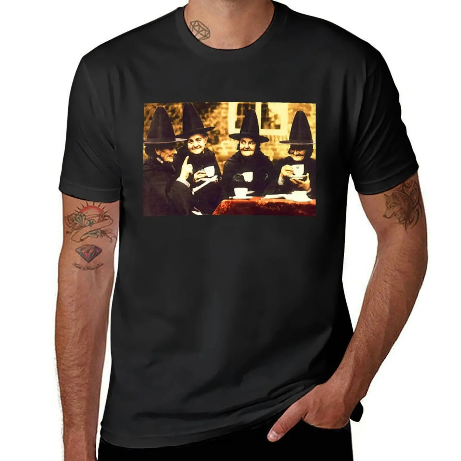 Witches Tea Party - colored T-shirt sublime heavyweights mens plain t shirts