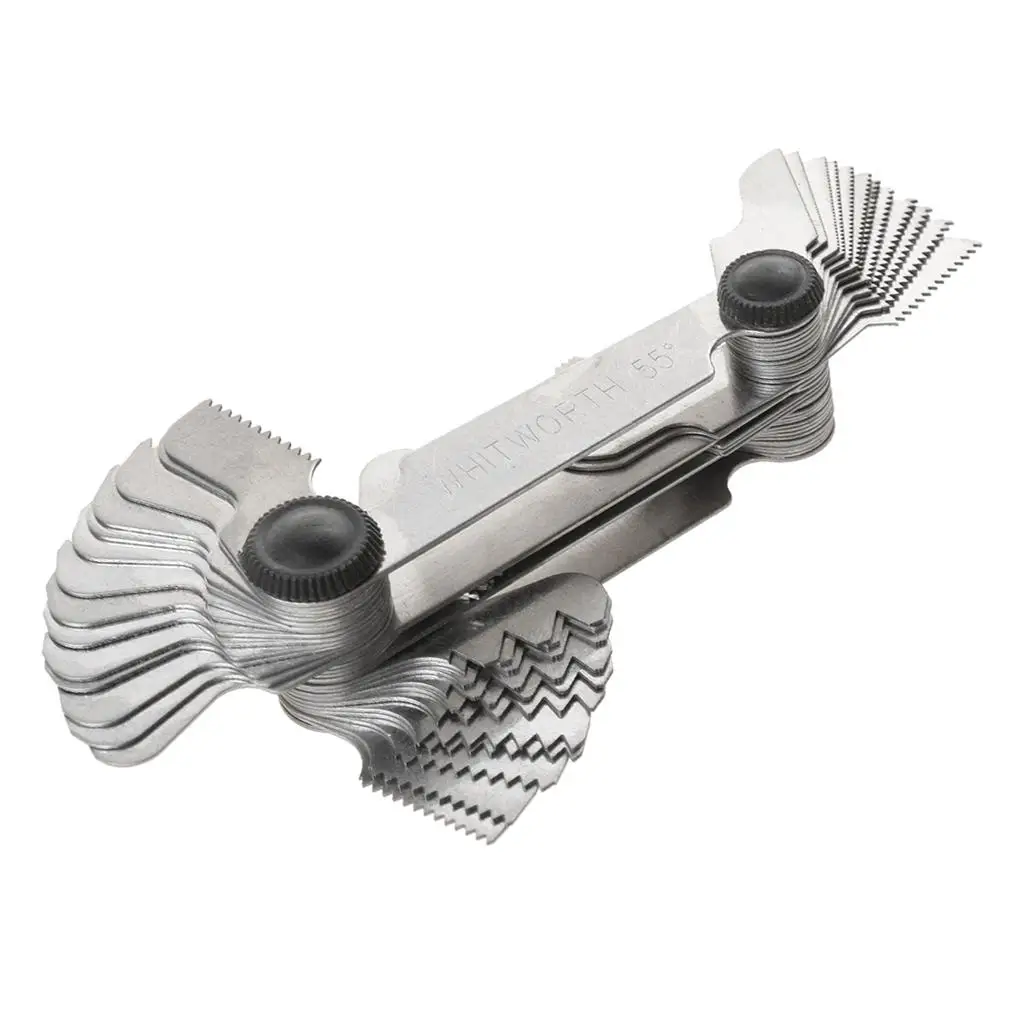 Narrow Leaf Thread Pitch Gauge Metric Inch Whitworth Thread Checker Multi Standard Tool for Workshop Use