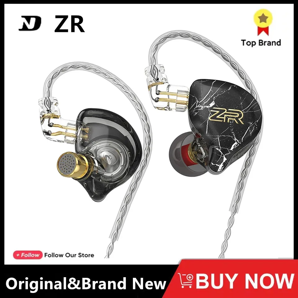 

ND ZR 10MM Diamond Diaphragm HIFI In-ear Earphone Fever-grade High-quality Four-strand Braided Silver-plated Wire