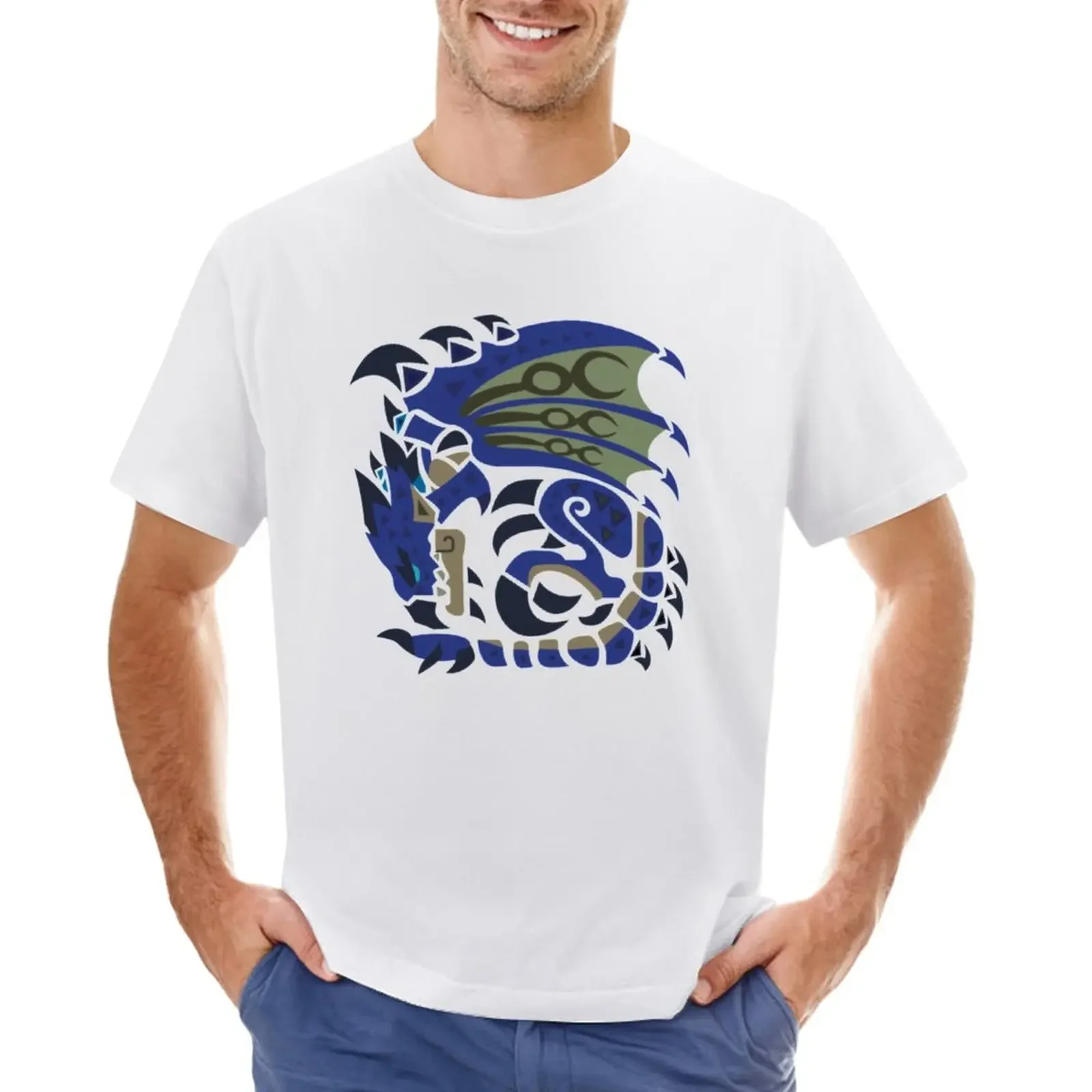 Azure Rathalos T-Shirt vintage clothes aesthetic clothes mens champion t shirts