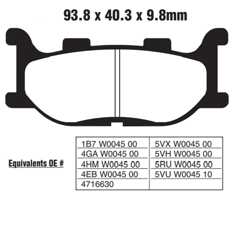 Motorcycle Brake Pads Front&Rear For Yamaha XV1100 Virago 1999 XVS1100 Dragstar 2000-2007 XV XVS 1100