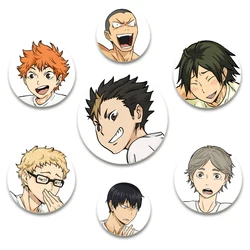 Anime Haikyuu!!  Soft Button Pin Creative Brooch Figures Kageyama Tobio Hinata Shouyou Tsukishima Kei Sugawara Koushi Badge