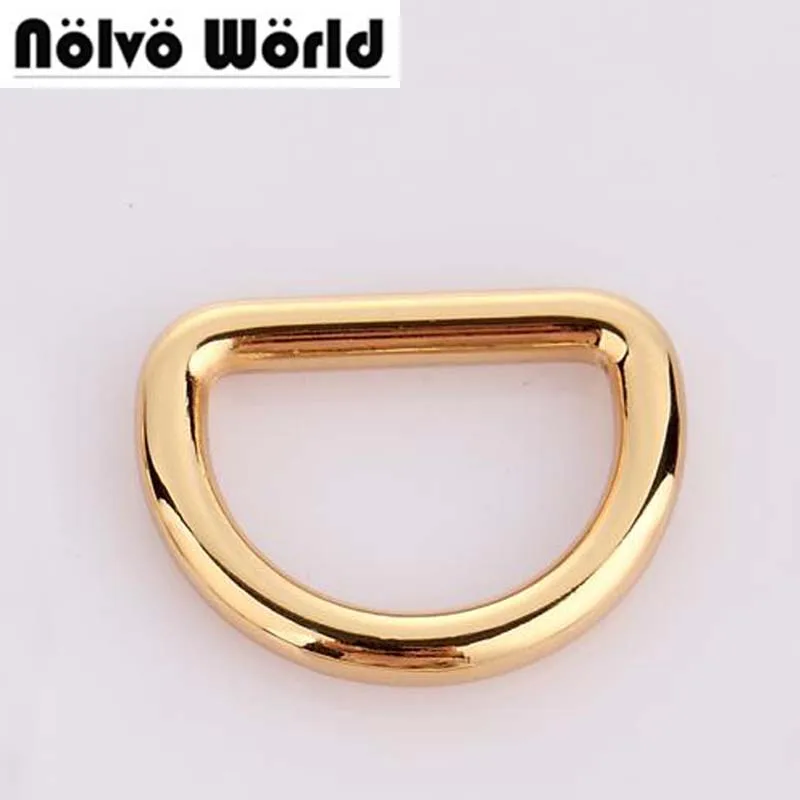 

30pcs 4 colors Line 5.0mm 1 1/4 inch 32mm inside diy bags metal accessory alloy gold round d ring loop for handbag metal