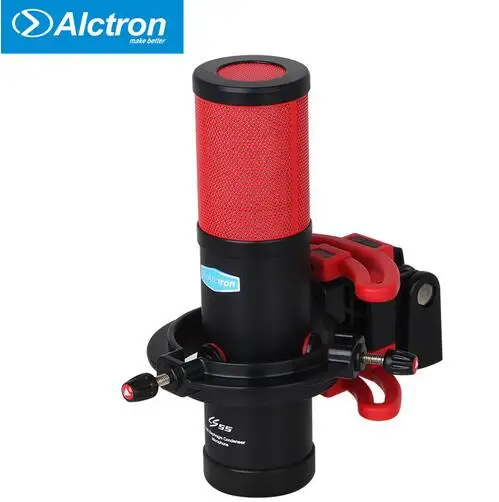 Micrófono de Condensador de Diafragma Grande Alctron CS55, Utilizado en Grabaciones de Estudio y Actuaciones en Vivo, Micrófono para Video
