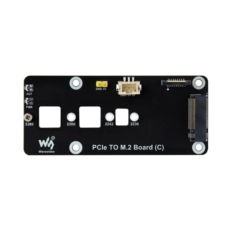 Waveshare-adaptador PCIe a USB 3,2 Gen1 HAT o M.2 para unidad de estado sólido Pi 5 M.2, sombrero de lectura/escritura de alta velocidad + estándar