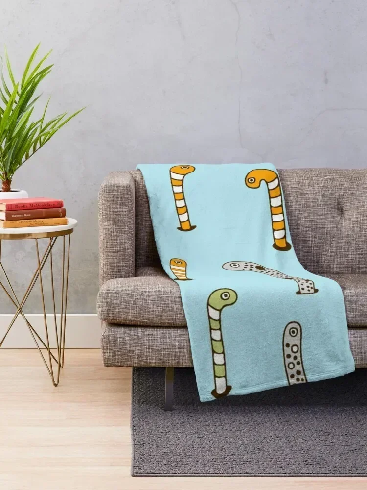 Garden eels Throw Blanket Blankets For Baby Bed christmas gifts Blankets