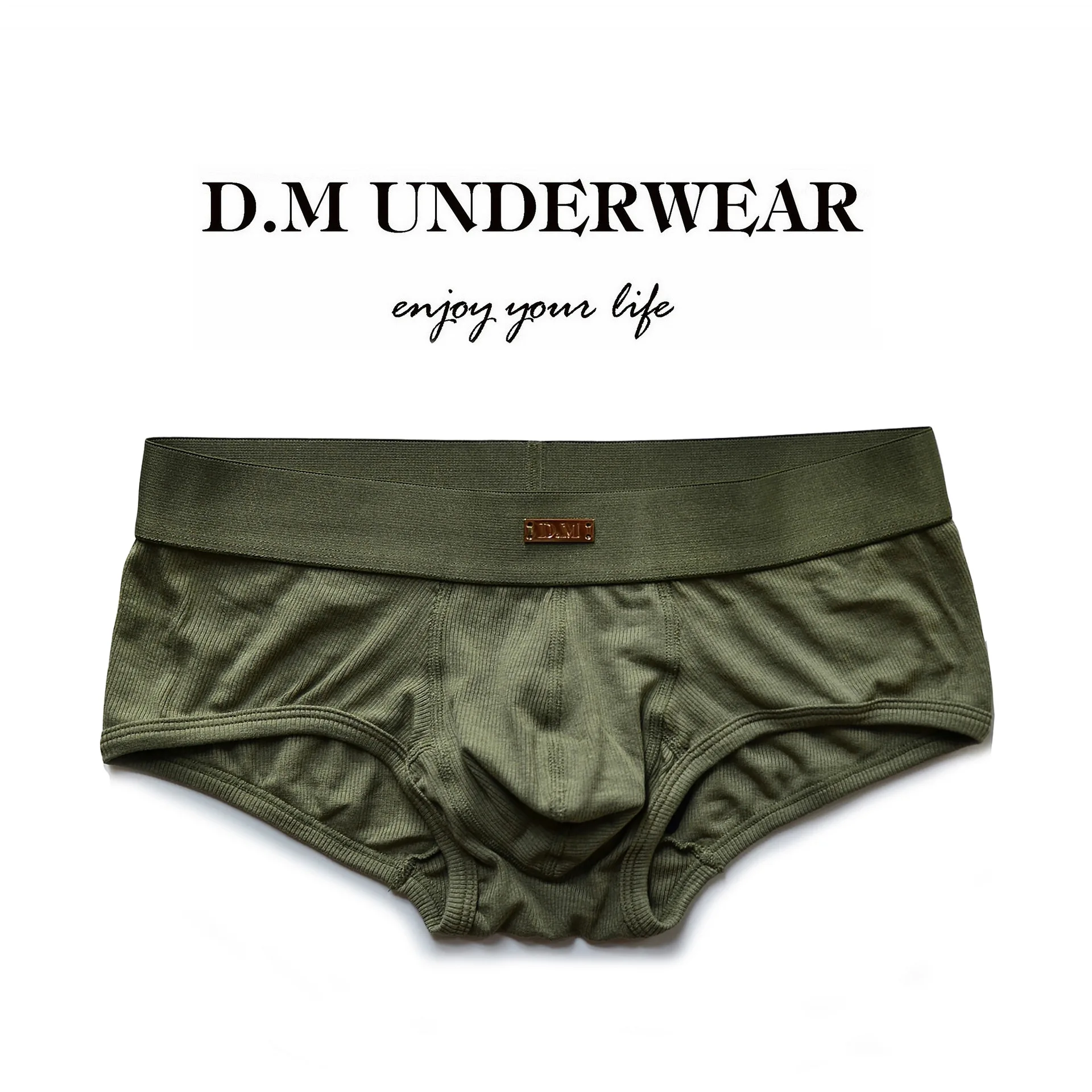 Men\'s Underwear Simple Style Black White Basic Bottoming Boxer Metal Advanced Modal Four Corners Underpants