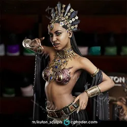 1/24 Scale Resin Figure Model Kit Fantasy Miniature Vampire Queen Akasha Diorama Toy Unassembled and Unpainted Free Shipping