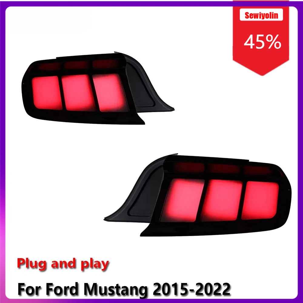 

Автомобильные светодиодные лампы Sewiyolin в сборе для Ford Mustang 2015-2022, авто противотуманные фары DRL, стоп-сигнал, указатель поворота