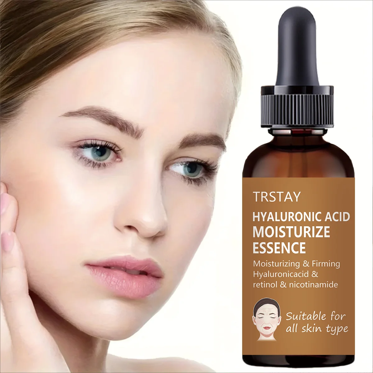 

Hyaluronic Acid Moisturizing Essence, Enriched with Retinol and Niacinamide, Mildly Hydrating, Tightens Skin