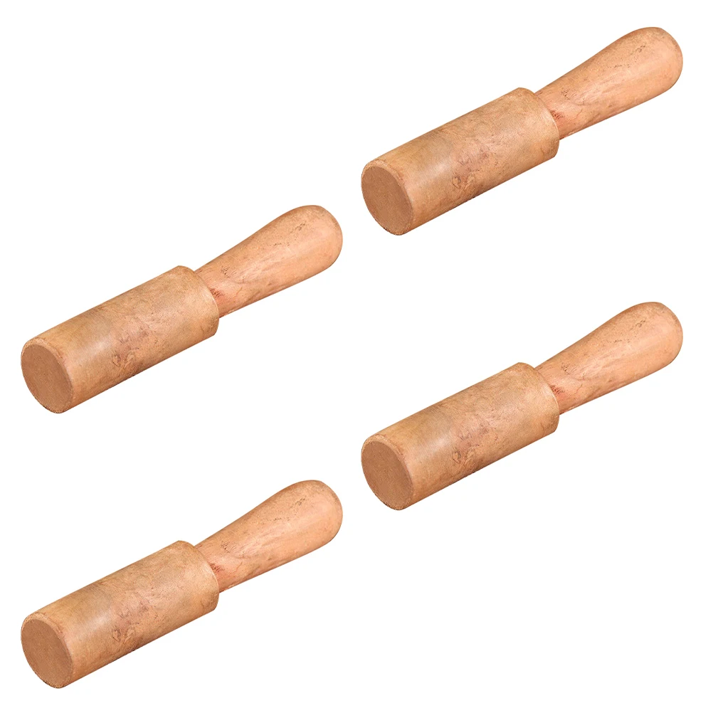 

4 Pcs Hammer Singing Parts Nepalese Stick Chanting Bowls Accessories Meditation Wooden for Sound
