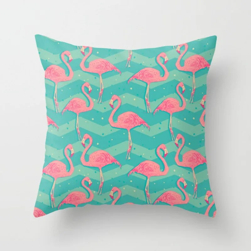 Pink Pillow Flamingo Backrest Headboard Decorative Cushion Nordic Style Office Nap Pillow Car Lumber Pad cute pillow removable