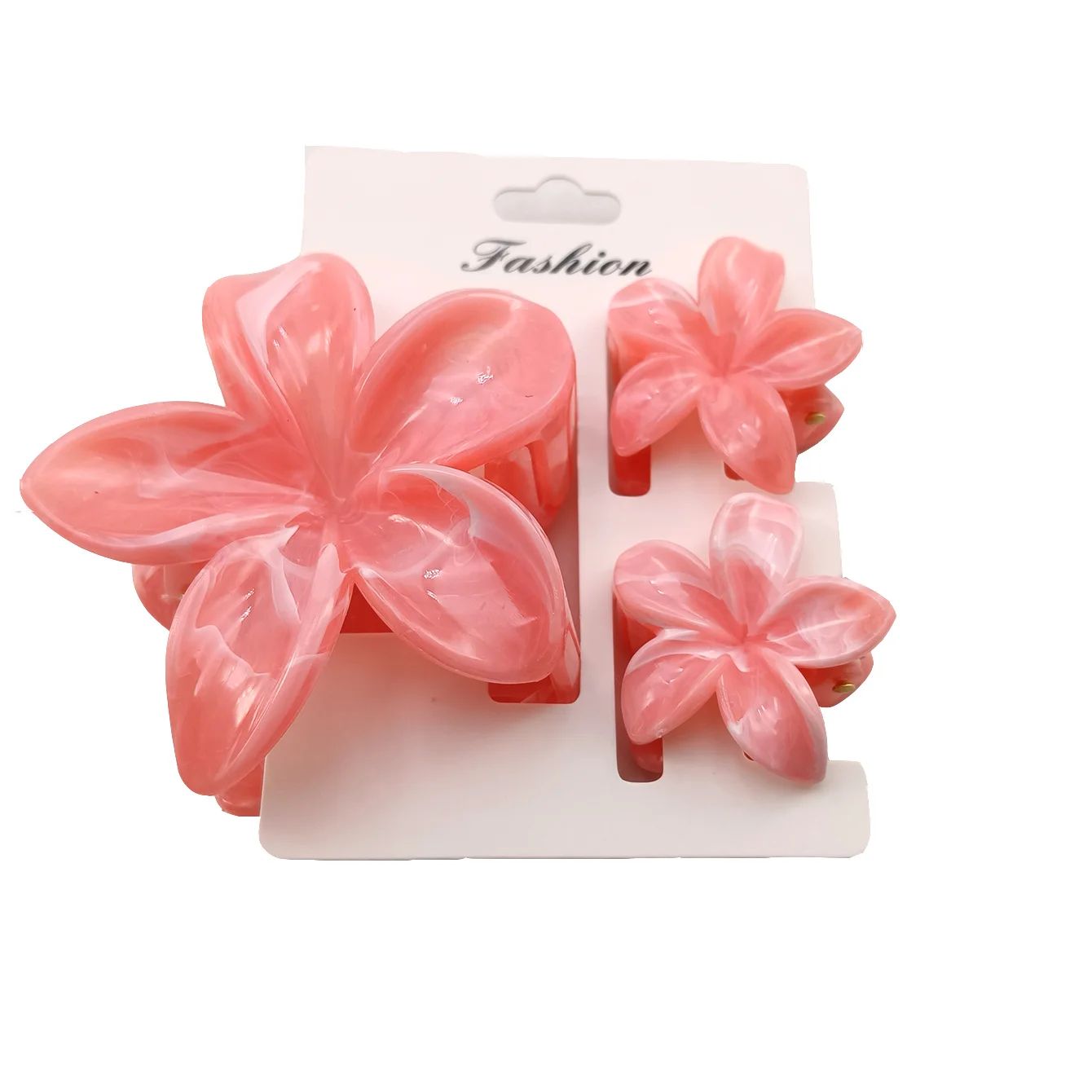 3/6/9/12 Stück Hawaiianische Haarspangen mit Farbverlauf und Blumenmuster für Damen und Mädchen, modische, rutschfeste Haarspangen aus Kunststoff, Haar-Accessoires – Detail 10
