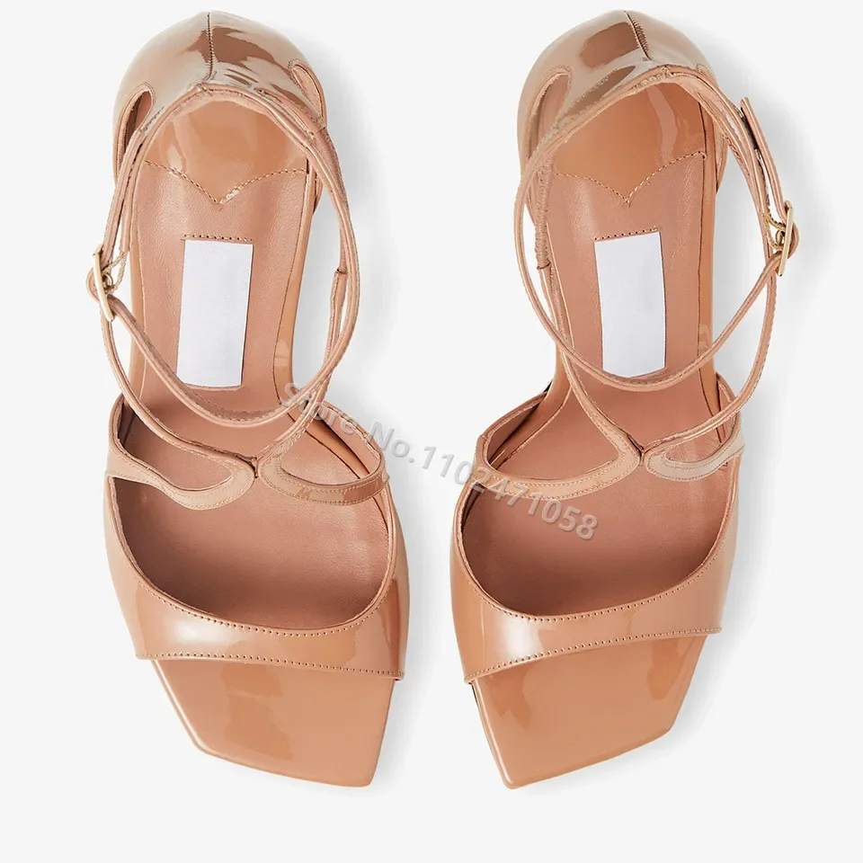 Summer Peep Toe High Heel Ankle Strap Women Sandals Sexy Narrow Band Thin Heel Gladiator Shoes Ladies Wedding Party Dress Pumps