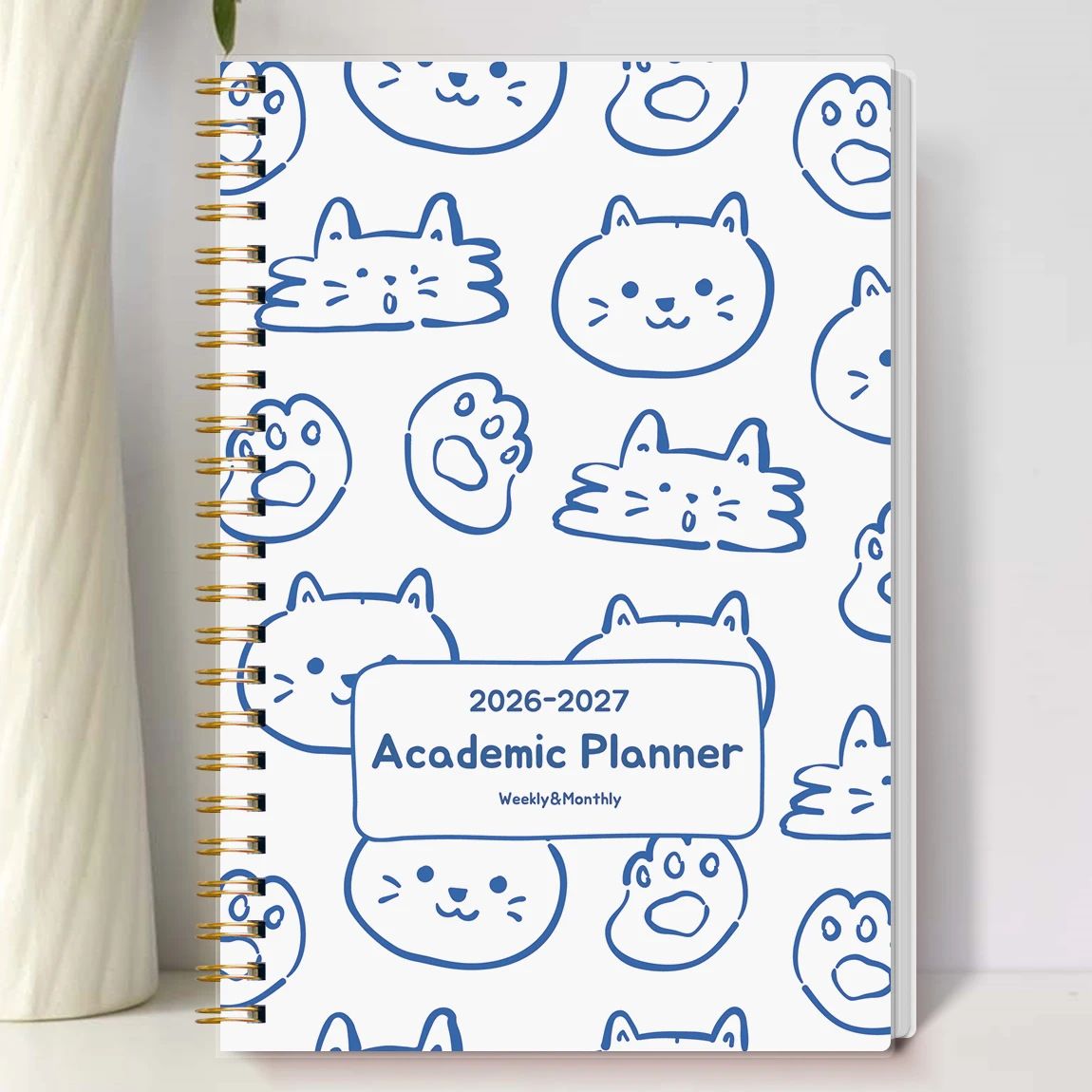 2026-2027 دفتر ملاحظات أسبوعي وشهري مقاس A5 - منظم من 2026 إلى ديسمبر 2027 مع التقويم والملاحظات واللوازم المدرسية والمكتبية