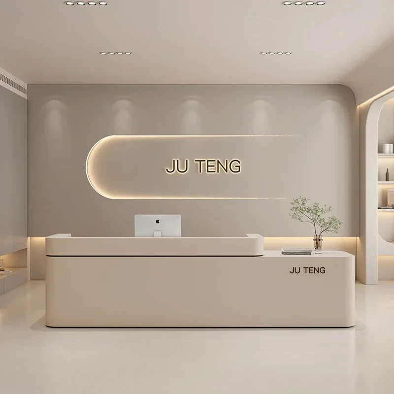

Beauty Salon Storage Luxury Furniture Office Supermarket Counter Table Cafe Help Desk Reception Customer Center Aesthetic Shop