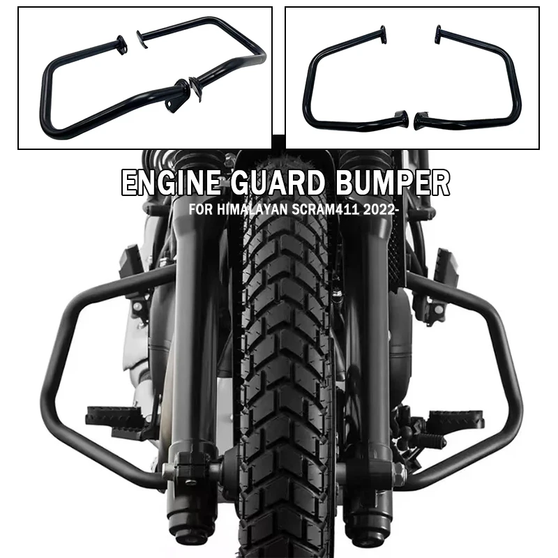 Motorcycle Crash Bar Bumper For Himalayan Scram411 411cc 2022-2024 Engine Guard Crash Bar Frame Protector