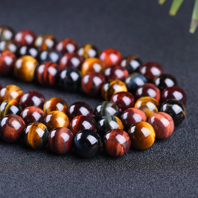 4/6/8/10/12mm A+ Quality Natural Stone Tiger's Eye Stone Round Loose Beads for Jewellery Making DIY Charm Bracelet Necklace image 6