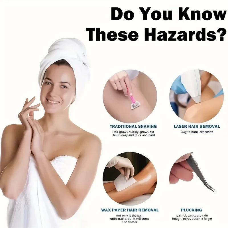 Портативный мини-эпилятор безболезненное удаление волос Удобная Водонепроницаемая не вредная для кожи машинка для стрижки волос для тела бритва New2024