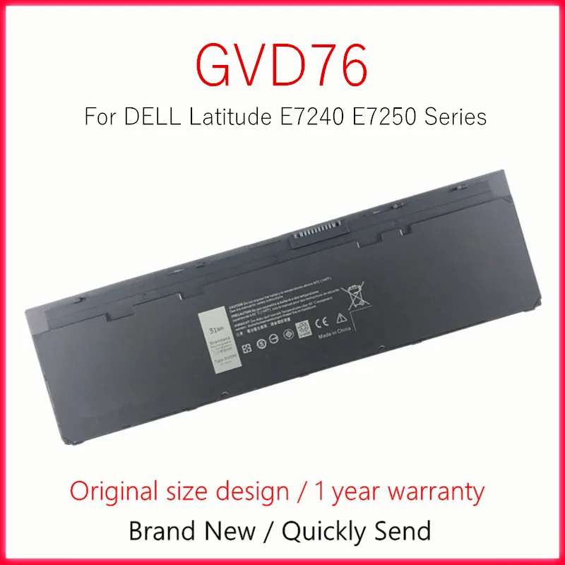 

11.1V 31WH Laptop Battery For DELL Latitude E7240 E7250 Series GVD76 WD52H VFV59