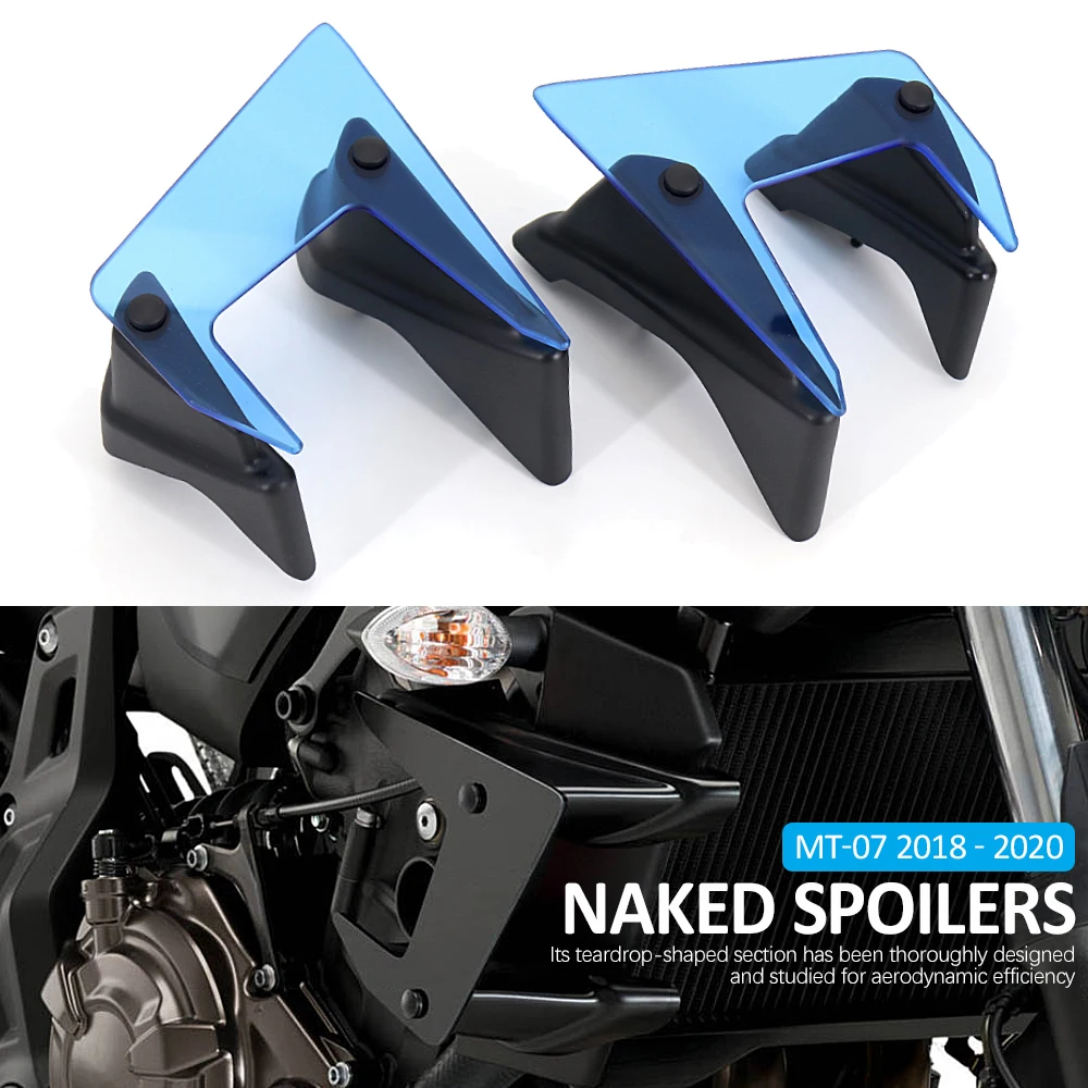 

NEW 2020 2019 2018 Motorcycle Side Downforce Naked Spoilers Winglet Fixed Wing Winglet Fairing Wing For YAMAHA MT07 MT-07 MT 07