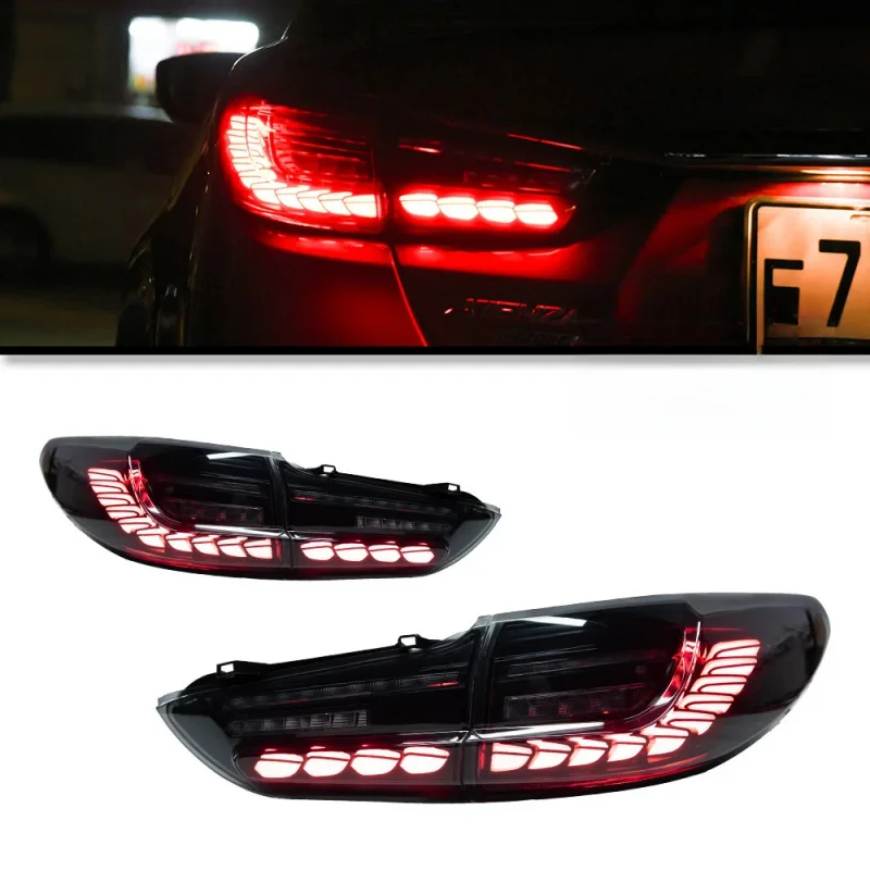 Suitable for Special 13-19 6 Atenza Dragon Scale Assembly LED Rear Tail Light Modified Mazda Model Blackened