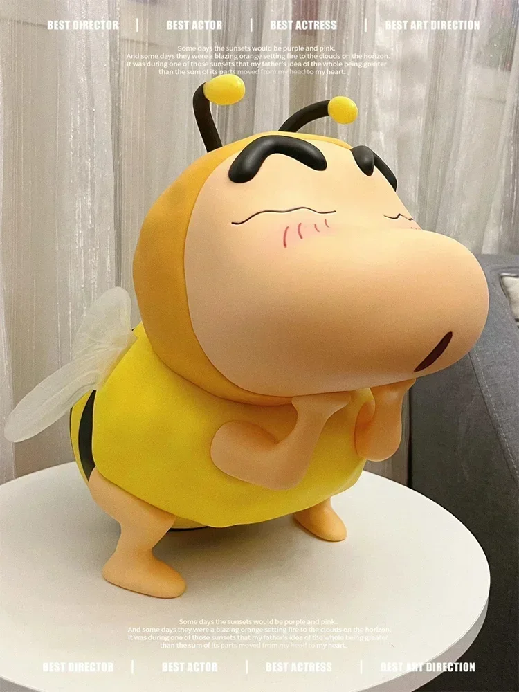 35cm Crayon Shin-chan Luminous Nohara Shinosuke Cosplay Bee Action Figurine Pvc Model Figure Statue Doll Toys Festival Gift