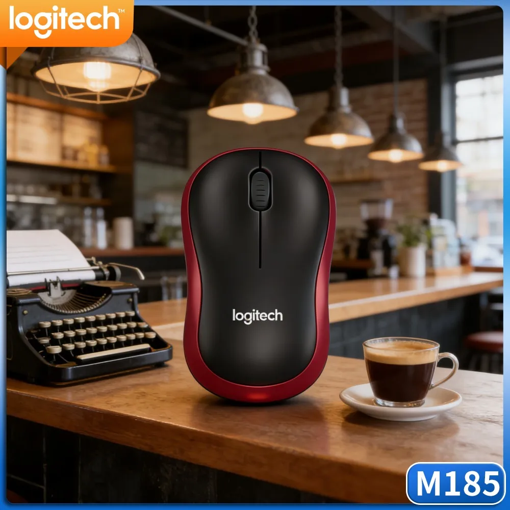 Logitech M185 Notebook‑Side Wireless Mouse, Small Footprint, Reduce Desk Clutter, Plug And Play For Laptop Remote Work