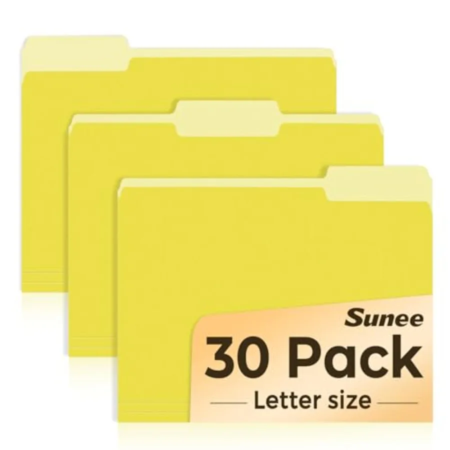 

File Folders, 30 Pack Manilla Folders 8.5 x 11, Colo File Folders Home Office School Supplies for Documents Files Paper