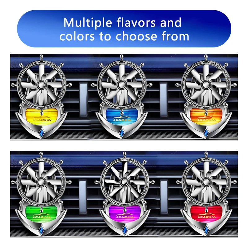 Car Fragrance Air Vents Car with Aromatherapy Essential Oil Rotating Ornaments Car Interior Decorations Gift Choice - view 2