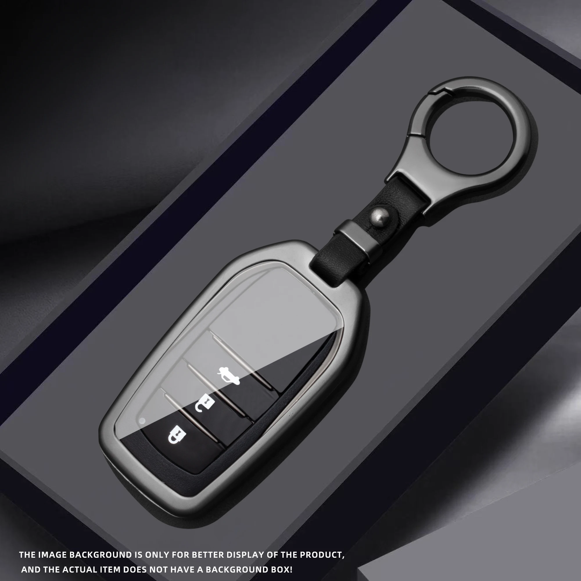 Alloy Car Key Case Cover For Toyota Land Cruiser 200 300 Prado Crown TLK 200 Yaris Cross Hilux Innova Fortuner Camry Accessories