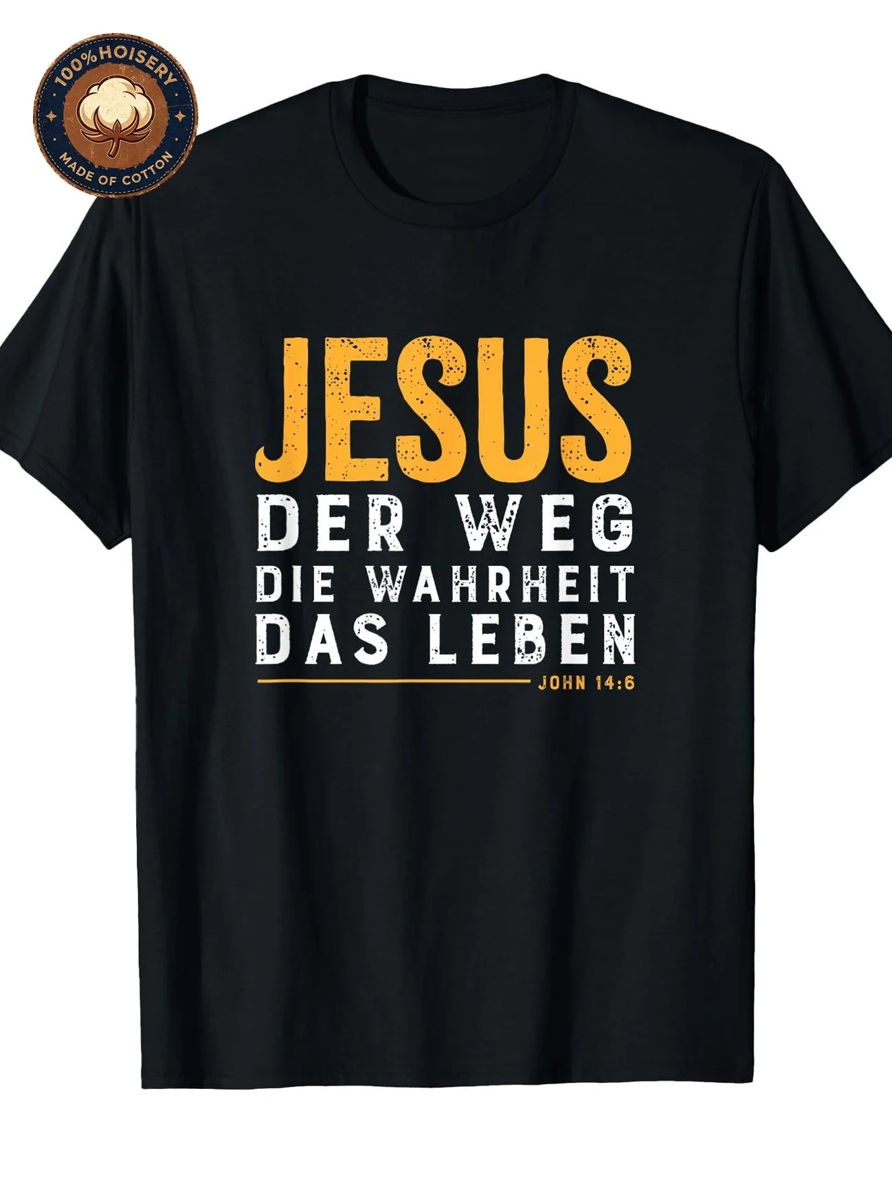 T-shirt pour homme avec verset biblique « Le chemin, la vérité, la vie » (Jean 14:6), imprimé graphique chrétien, unisexe, décontracté, respirant, doux, streetwear, pour l'été, le quotidien, les sorties en plein air, les concerts, imprimé, confortable