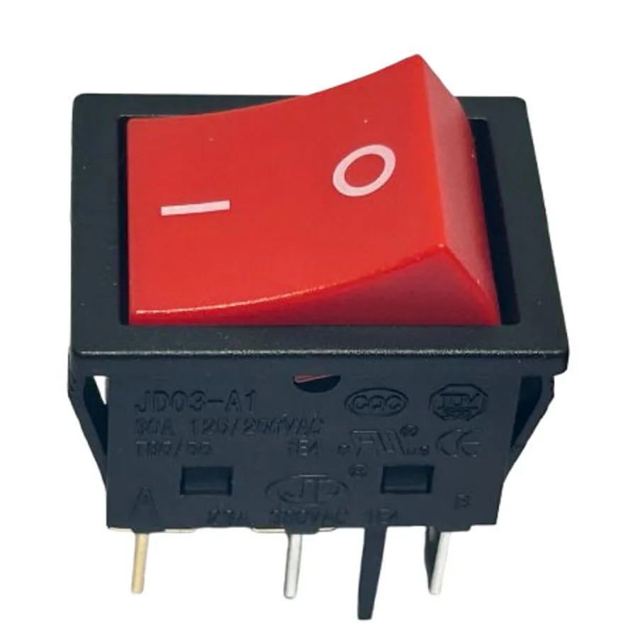 Rocker Switch Dpst 30A 250V 6 Pin Composite Silver Contact Hull Switch High-power Welding Machine ON-OFF Transfer light JD03-A1
