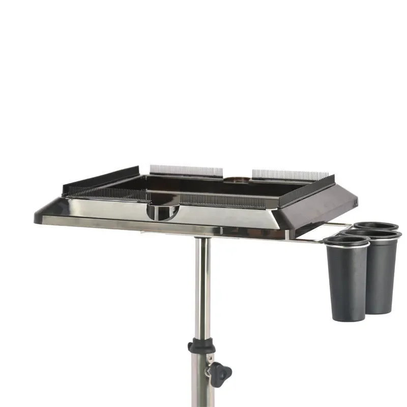 Modern Mobile Hair Salon Trolley Barber Shop Storage Cart Professional Beauty Tool Tray with Wheels for Clinic Spa