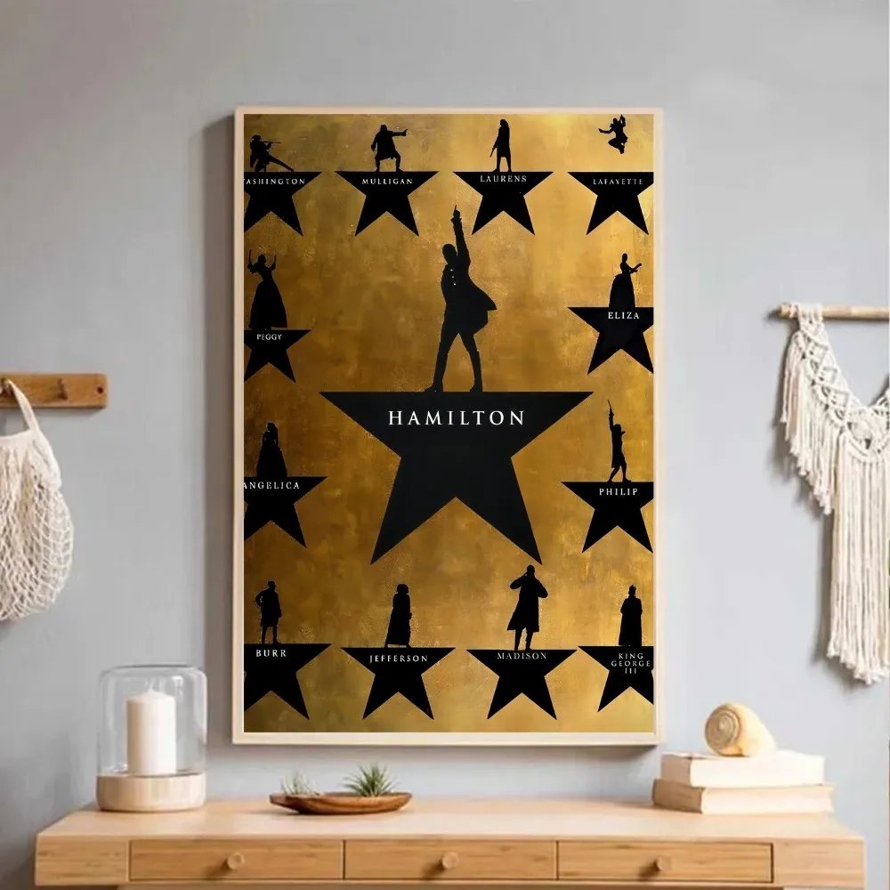 American Musical Hamilton Good Quality Prints and Posters Waterproof Paper Sticker Coffee House Bar Posters Wall Stickers