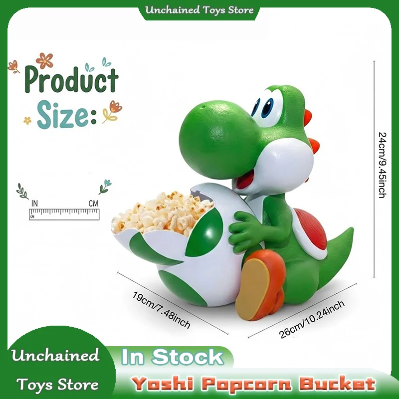 high-quality-version-mario-yoshi-popcorn-bucket-anime-figure-pvc-snack-storage-container-figure-candy-jar-collectible-toy-gift