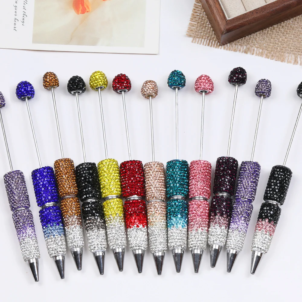 Cordial Design 20Pcs 16*153MM DIY Jewelry/Rhinestone Plastic Pens/Hand Made/Beaded Pen Accessories/Beadable Pen Findings #17694