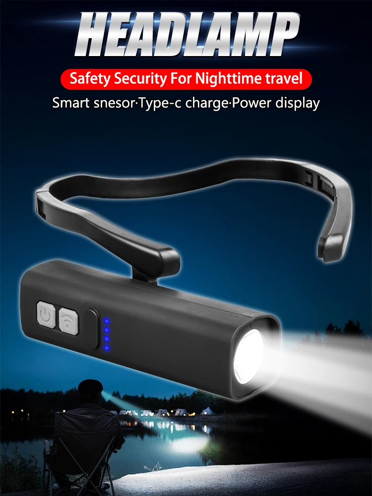 AliExpress KDULIT 2025 Ear Clip Headlamp– Bright LED Headlight, Rechargeable Waterproof Head Flashlight for Fishing Hiking Running Cycling Outdoor