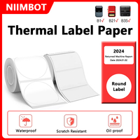 Niimbot Printer Stickers 1Roll White Paper Waterproof Oil-proof Label Adhesive Sticker For B1 B21 Mini Portable Thermal Printer