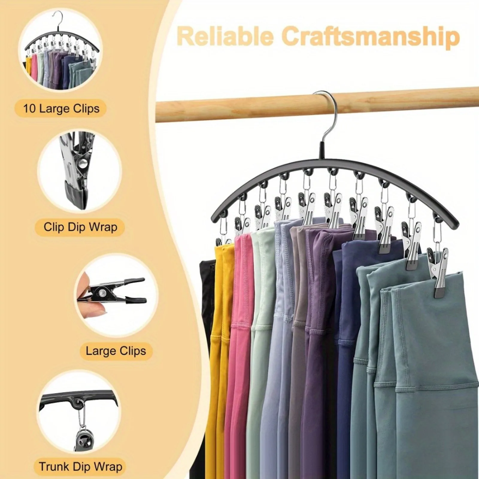 Stainless Steel Multifunctional Clothing Storage Rack,Space Saving Hanger Closet Organizers and Storage for Pants, Skirts, Hats