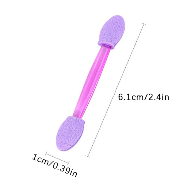 Dual Sided Sombra Esponja Aplicadores, descartável Holográfica, Chrome Mirror, Nail Powder Brush, Nail Art Tools, 10Pcs