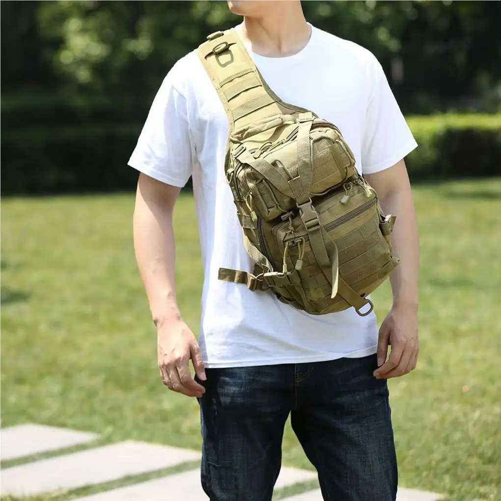 Chest Backpack Daypack High-Strength Metal Zipper Head Sports Ride Single Bag Mesh Sponge Back Pad Good Protection